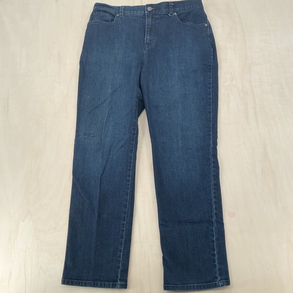 Gloria Vanderbilt Amanda Jeans Womens 12 Short Dark Wash High Rise Straight Leg